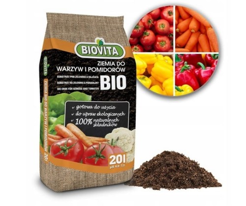 BIO Ziemia do Warzyw i Pomidorów 20L
