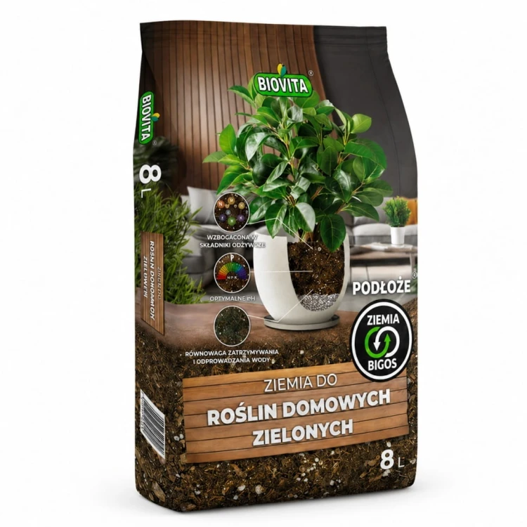 Ziemia BIGOS do Roślin Zielonych 8L